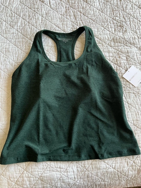 Beyond Yoga Tops - Beyond Yoga Forest Green Racerback Tank Top